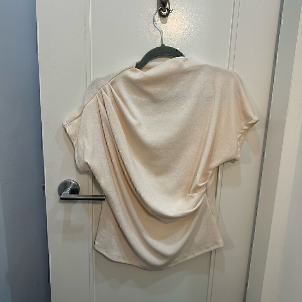 Dazy Cream Sweater Short Sleeve Top Size XL